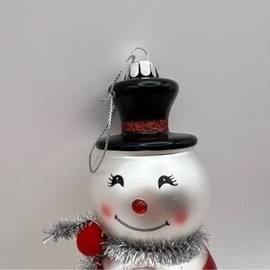 Vintage Blown glass snowman ornament